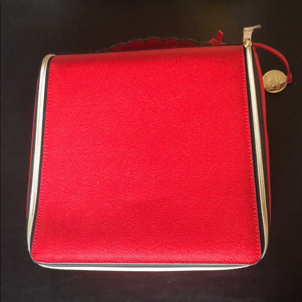 Estee Lauder Holiday Red Train Case Makeup Bag